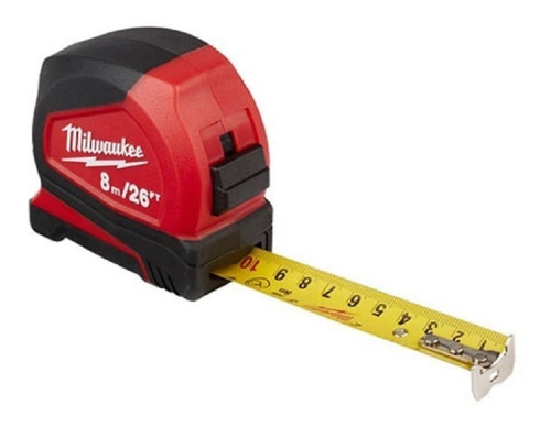 Flexometro 8.0mts X 25mm Anti-impacto Compacto Milwaukee