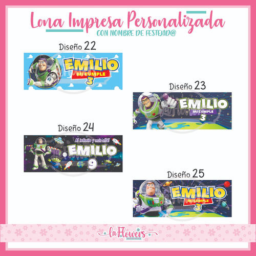 Lona Banner Para Fiesta Personalizada Buzz, Woody Y Jessie