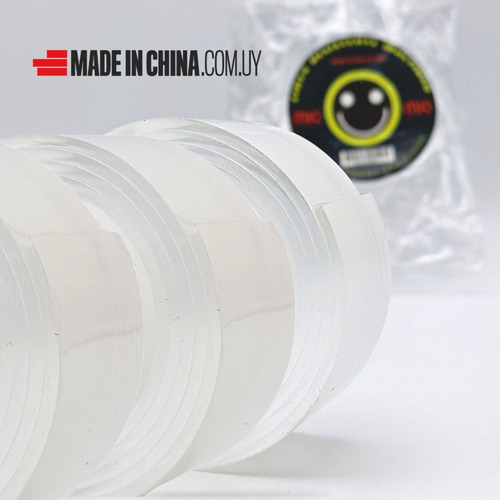 Imagen 8 de 8 de Cinta De Nano Gel Lavable Doble Faz Transparente 3 Metros