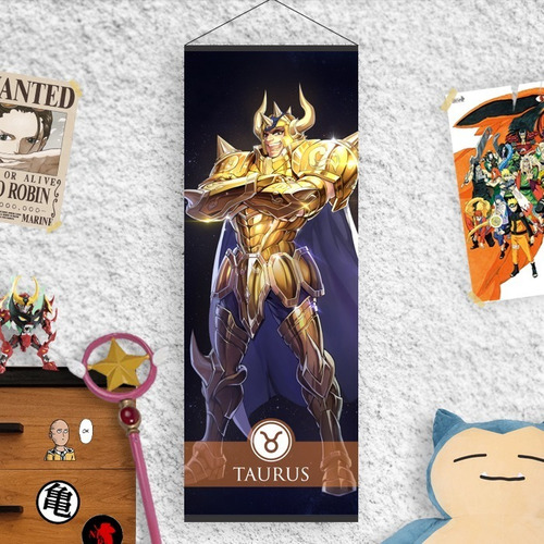 Imagen 2 de 8 de Lona Caballeros Del Zodiaco - Armadura Dorada Signos Parte 1