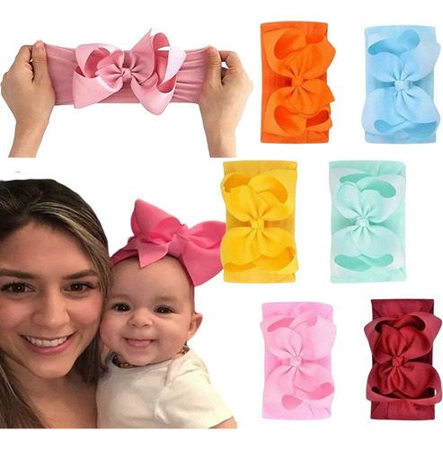 Paquete Diademas Para Niñas Bebes Turbante Headwrap Tiaras