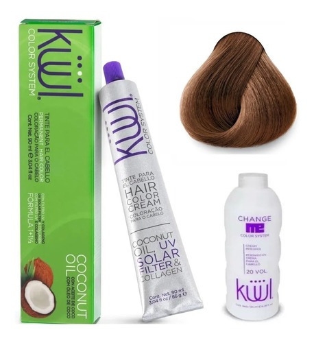 Kit Kit Kuul  Tinte tono 7.12 rubio cenizo nacarado para cabello