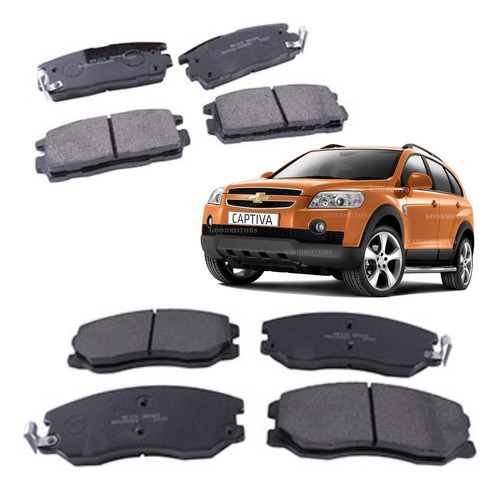 Kit Pastillas Chevrolet Captiva 2.4 2007/2011 Del + Tras