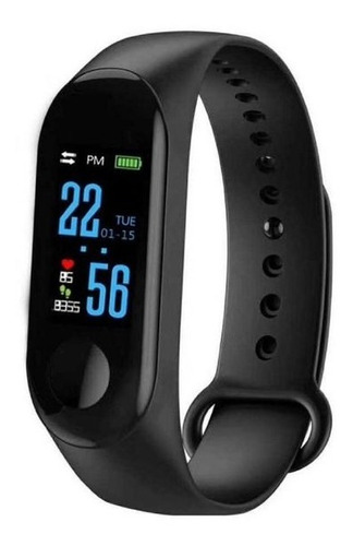Smart Band Sumergible Color Negro Compatible Android iPhone 