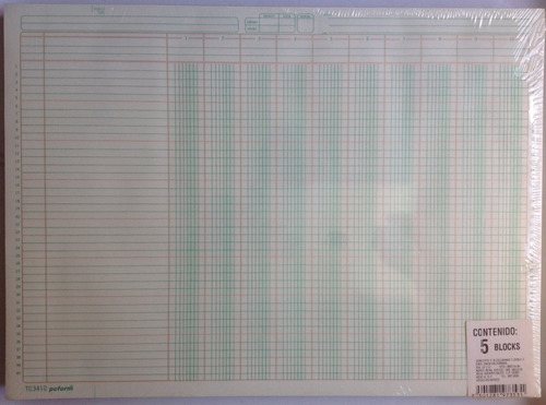 5 Block Tabular Concepto Y 10 Columnas 50h Pcform Tc3410 (Usado)