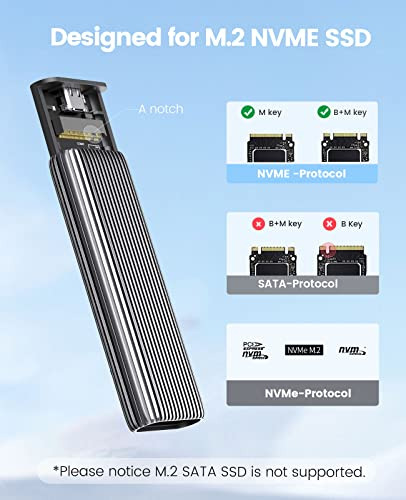 Adaptador Orico M.2 Nvme Ssd Con Carcasa De Aluminio Sin Her