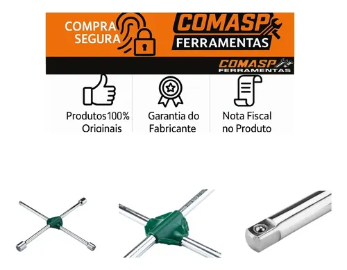コマたろう出品　4/19 Chave De Roda Cruz Encaixe 1/2 Sata 17-19-21mm St48101st