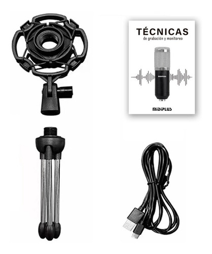 Imagen 8 de 10 de Micrófono Midiplus Rgb830 Condensador Usb Streaming Luces