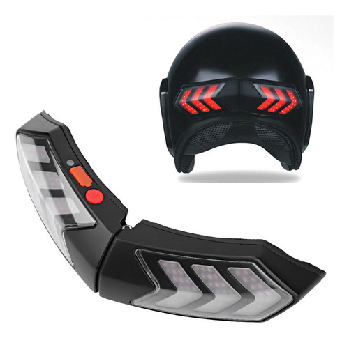 Casco De Motocicleta Inalámbrico Luz De Seguridad Led Moto T