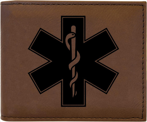 Rogue River Tactical Emt Star Of Life Cartera Plegable Cuero