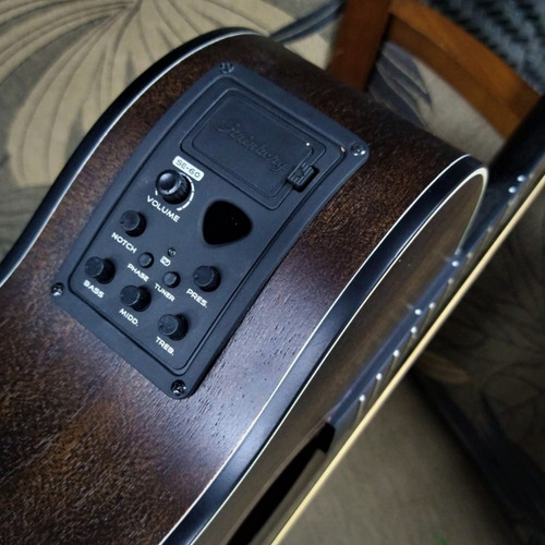 Imagem 3 de 8 de Violão Eletroacústico Strinberg Sa200c Tos Minijumbo Tobaco