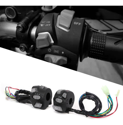 Botón De Control De Manillar De Motocicleta De 22 Mm A Prueb