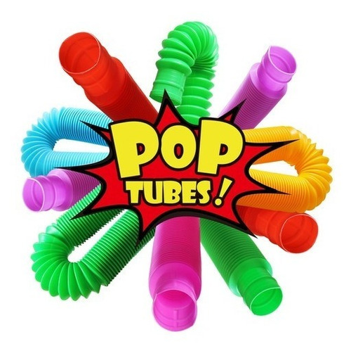 Pop Tubes Creativos Tubos Sensorial Mediano Pack X 6