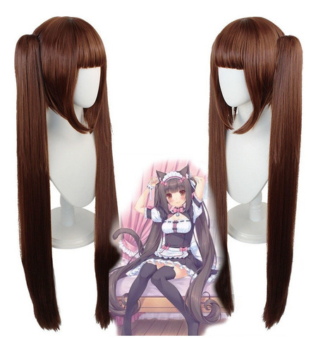 Peluca De Chocolate Nekopara Para Cosplay