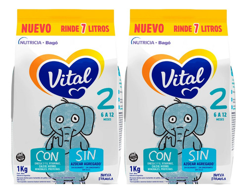 Combo X2 Nutricia Bagó Vital 2 Pouch 1kg