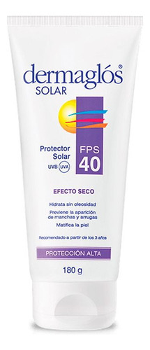 Protector Solar Efecto Seco Dermaglós Fps40