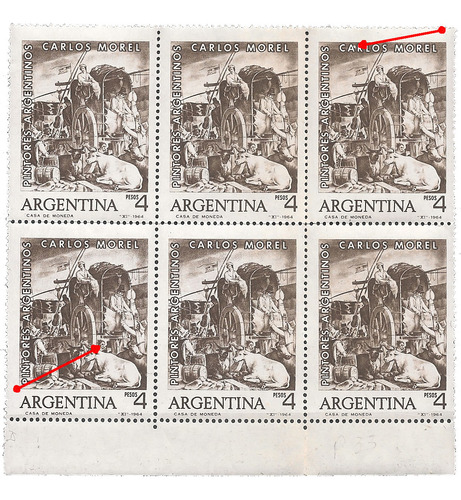 Argentina Gj 1290 M 698 P.33 + P.41 Variedades Clasificadas