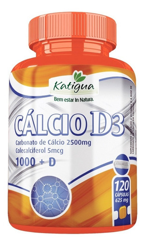 Cálcio D3 625mg 120 Cápsulas - Katiguá + Brinde