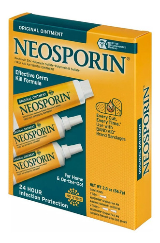 Neosporin 3 Pack Ungüento Crema Ointment 56g
