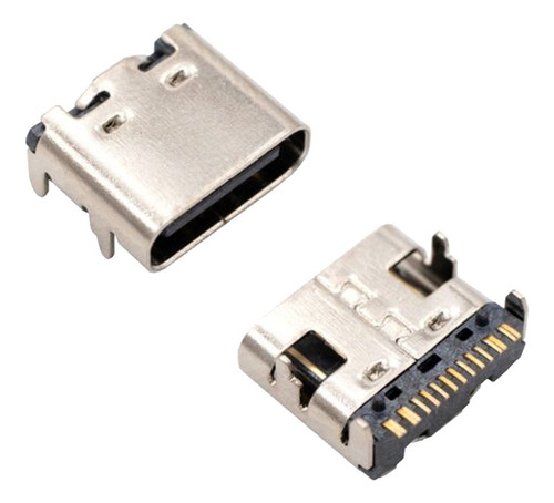 10pzs Conector Micro Usb Tipo C Hembra 16 Pines 7.2x9x3.1 Mm