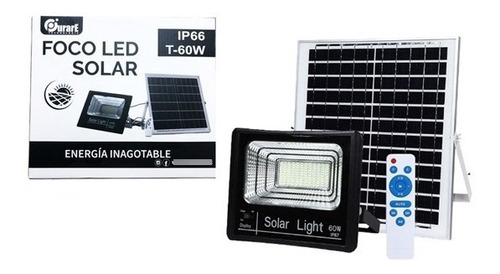 Focos Solar Led X2 60 W Sensor Patio Jardin Control Exterior
