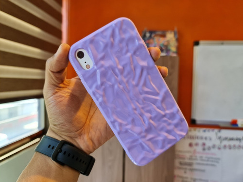 Funda Para iPhone Colores Vivos Textura 3d Moda D Goma +mica