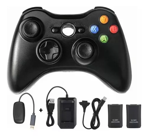 Control Compatible Con Xbox 360 Inalámbrico+kit Cable Y Pila