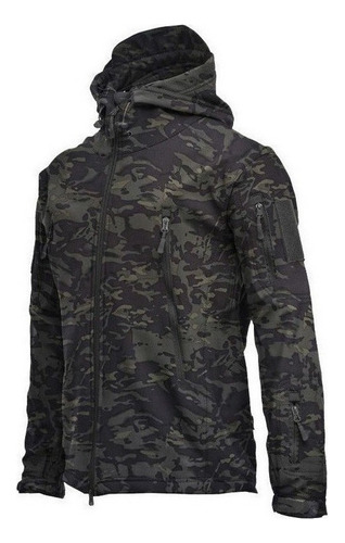 Chamarra Militar Con Estampado Táctico Para Hombre, Chamarra