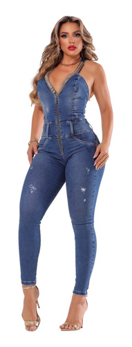 Macacão Rhero Jeans C/ Bojo Levanta Bumbum Exclusivo Rhero