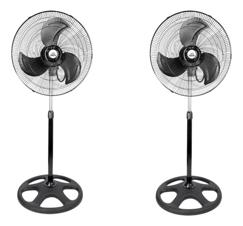 Set De 2 Ventiladores 3 En 1 Best Home Color Negro