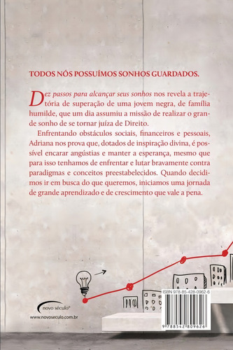 Dez passos para alcançar seus sonhos, de Queiróz, Adriana Maria. Editorial Novo Século Editora e Distribuidora Ltda., capa mole em português, 2017