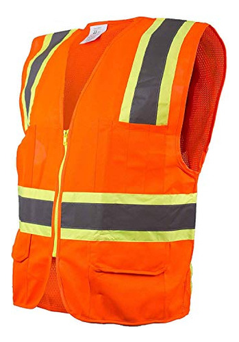 Chaleco De Alta Visibilidad Troy Safety 9811 Two Tone T...