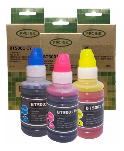 Pack Colores Tinta Compatible Con Brother Bt-5001 Ppc Ink