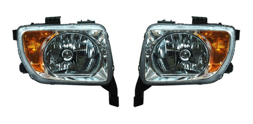 Par Juego Faros Honda Element 2003 - 2008 Fondo Cromado Yry