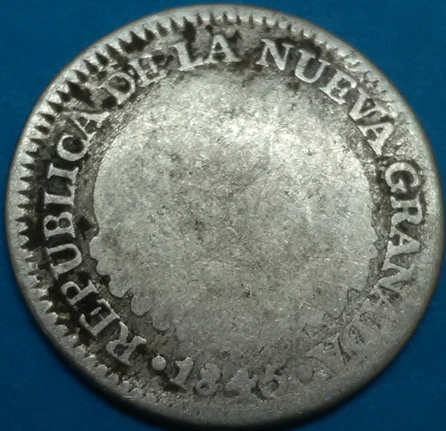 Colombia 1 Real 1845 Bogotá. Plata