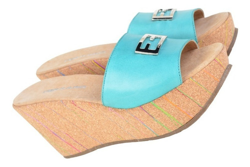 Imagen 4 de 7 de Zuecos Sandalias De Cuero De Mujer Demi - Ferraro