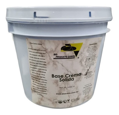  Base Crema Solida Sin Parabenos 1kg