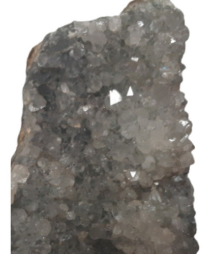 Piedra De Cuarzo Ahumado / Geoda Con Base Lisa