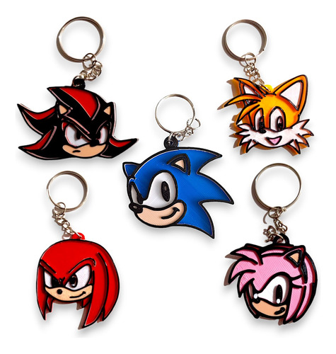Sonic Llaveros Personalizados X10 Shadow Tails Amy Knuckles