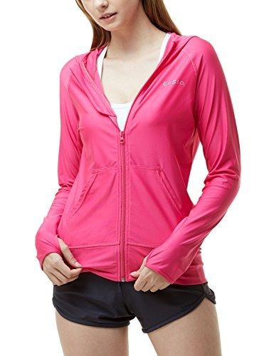 Tm-fsz02-mgt_x-small Tesla Women's Upf 50+ Hoodie Zip Front 