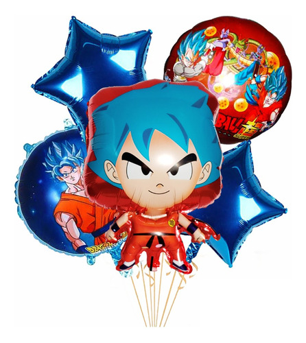 Globos De Goku Inflado Con Helio 