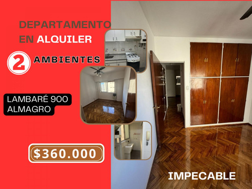 Alquiler-2 Ambientes-$360.000-almagro-c/lavadero-super Luminoso