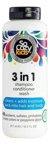 Socozy 3 In 1 Shampoo + Acondicionado + Body Wash Niños Bebé