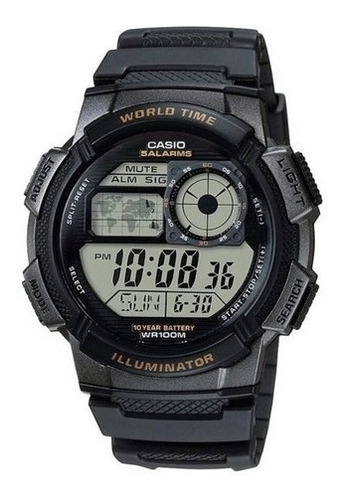 Reloj Casio Sport Negro Hombre Original Ae-1000w-1a