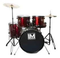 Comprar Bateria Acusticas Lm Drums Dk-125 Con Platillos Y Asiento Color Vino
