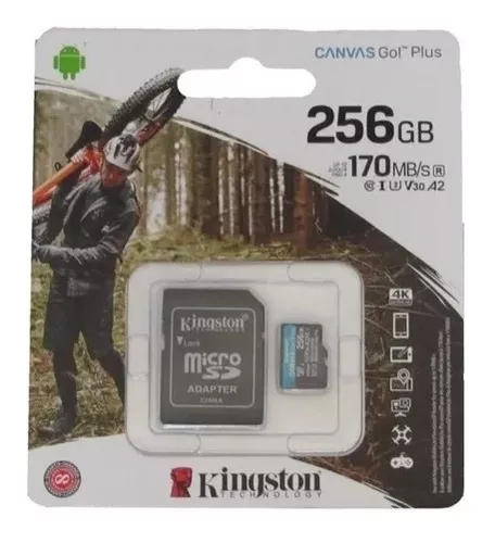 Memoria micro-SD Canvas Go de 256 gb + adaptador