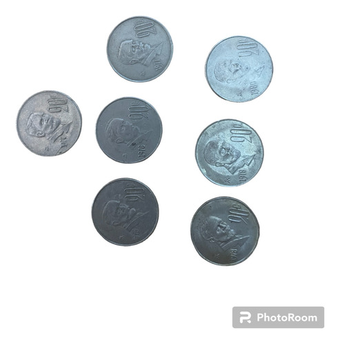 Monedas De 20 Centavos 1974-1980 7 Monedas