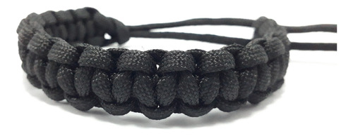 Pulsera En Paracord Artesanales Black Wolf_uy