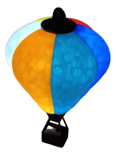 Lámpara Globo Aerostático 3d C/ Luz Led A Pilas. Alto 21cm. 