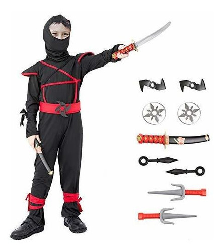 Ninja Halloween Costume For Boys With Included Accessories F